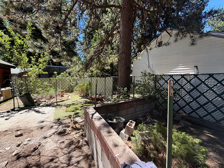 Back yard garden area