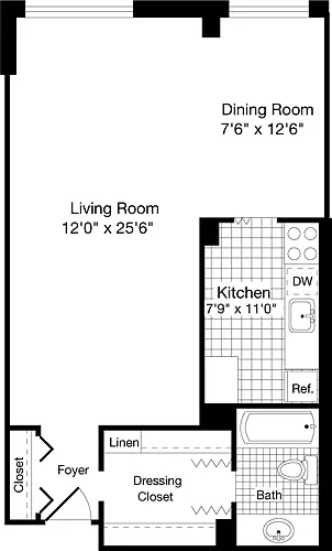 Floor plan Studio B