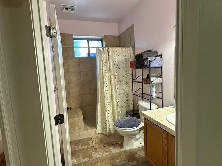 bathroom with walk-in shower