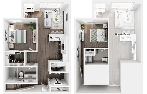 Floor plan 2 BEDROOM MEZZANINE-5