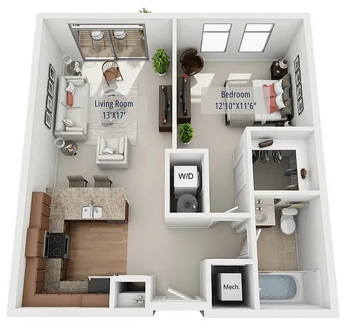 Floor plan 1H
