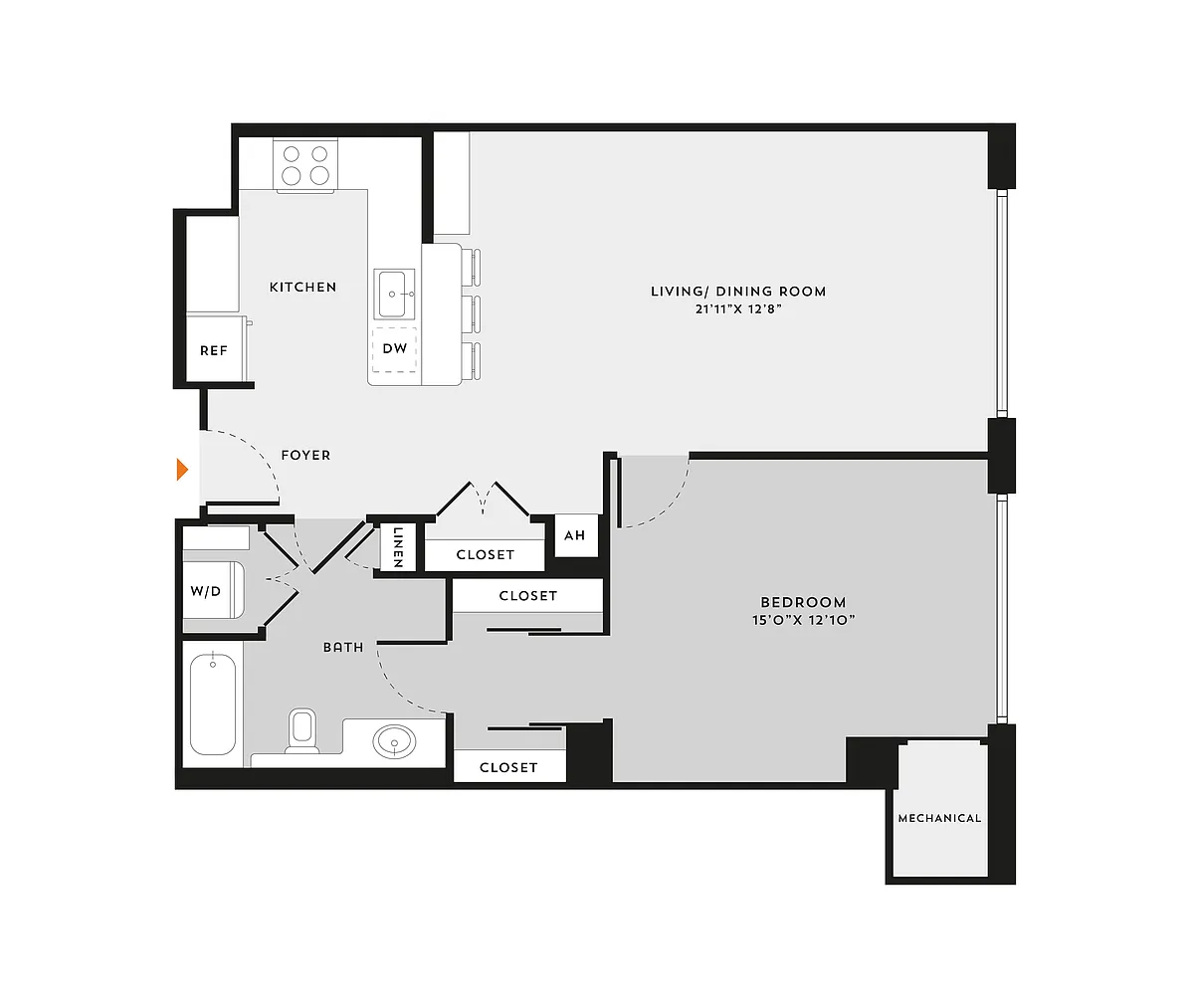 Floor plan 1E