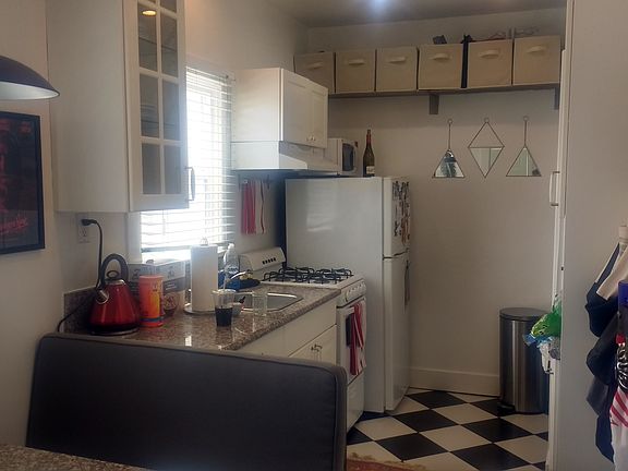 View of kitchen from living area