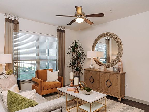 Living Room with Ceiling Fan