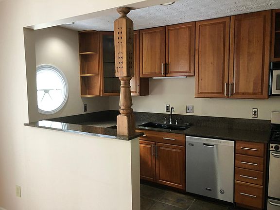 Kitchen open to dining room.