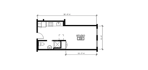 Floor plan Studio 11