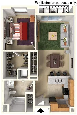 Floor plan One Bedroom