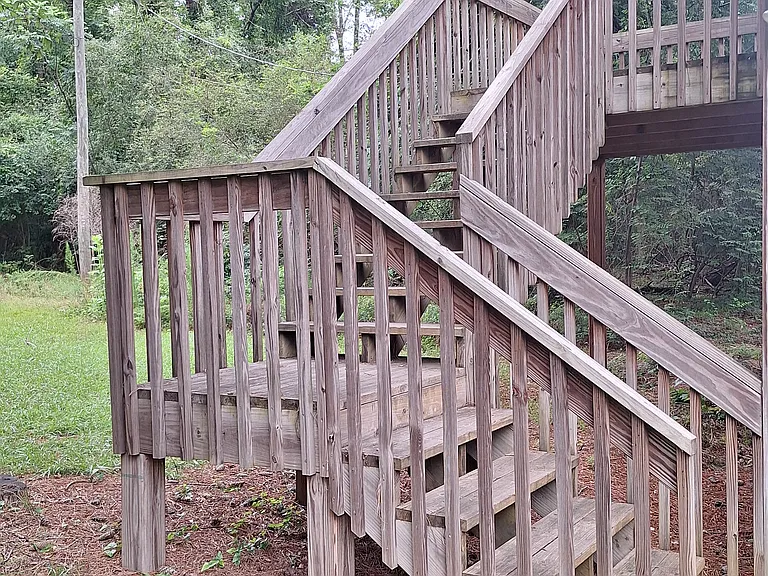 Stairway to entrance