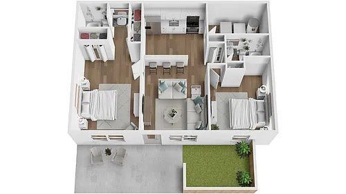 Floor plan 2 Bed 2 Bath