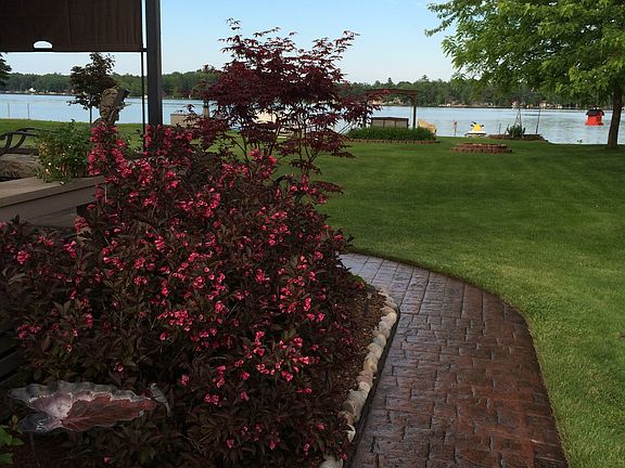 Side of house view of lake