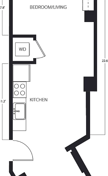 Studio | 1 Bath | 420-455 SQ FT Studio | 1 Bath | 420-455 SQ FT