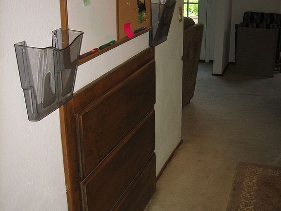 Extra storage steps from the kitchen.