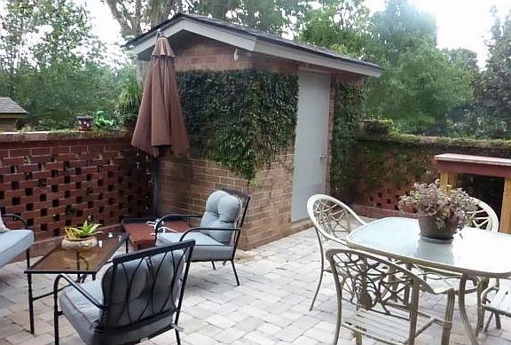 Shed and patio