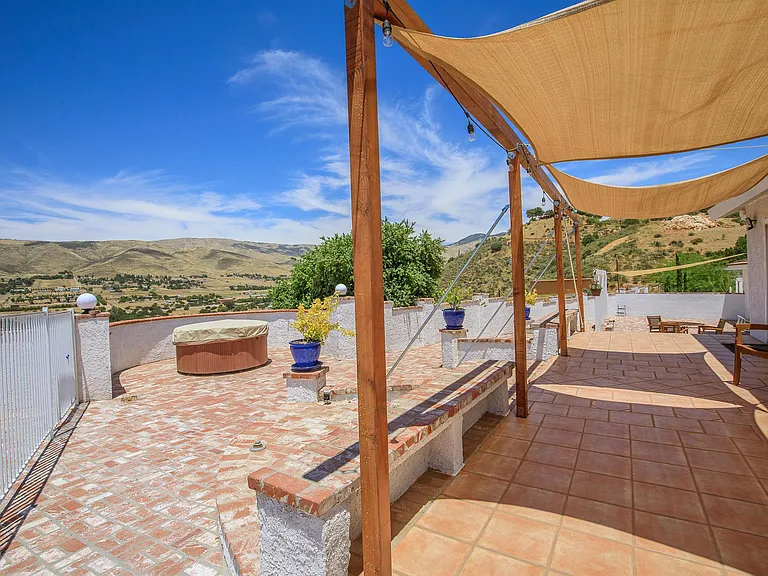 More of the patio and hot tub