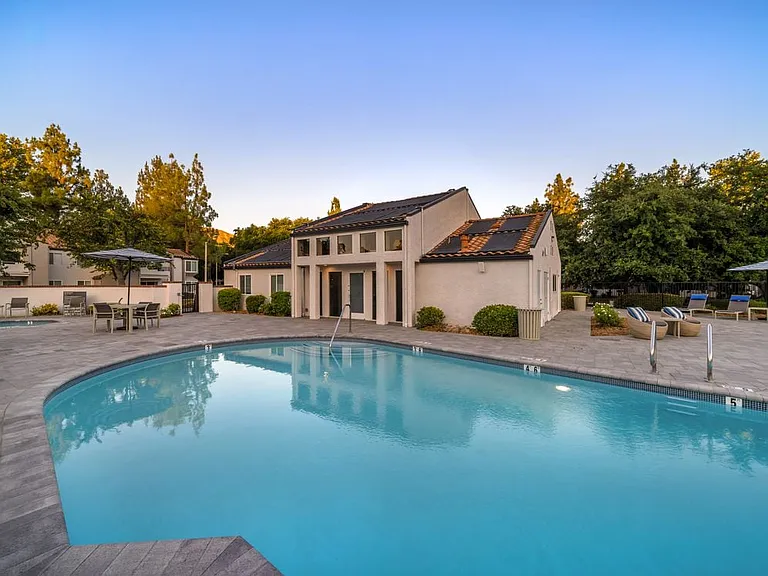 Pool with lounge seating