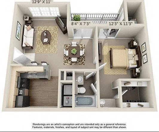 1 Bedroom | 1 Bath | 839 SF 1 Bedroom | 1 Bath | 839 SF