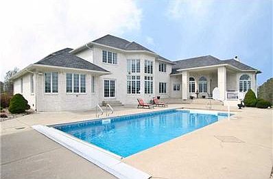 Exterior Back. Back and pool