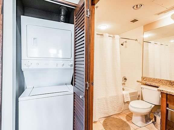 In-Room Laundry / Bathroom with Bathtub/Shower Combo