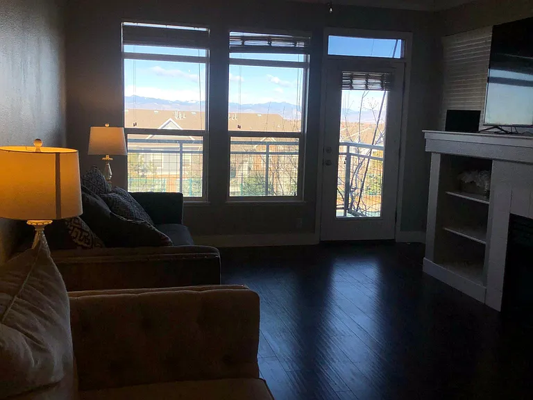 Look at that view! Enjoy views of the mountains (and sunsets!) year-round