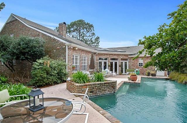View of patio and pool area