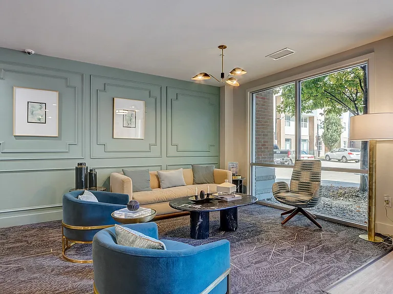 Elegant Resident Lounge at Ralston Apartments in Downtown Indianapolis
