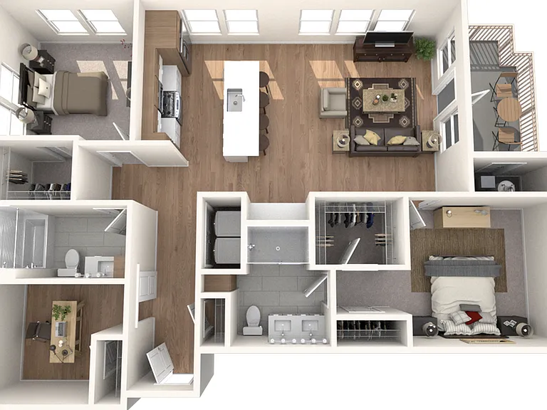 2 Bedroom, 2 Bath 2 Bedroom, 2 Bath