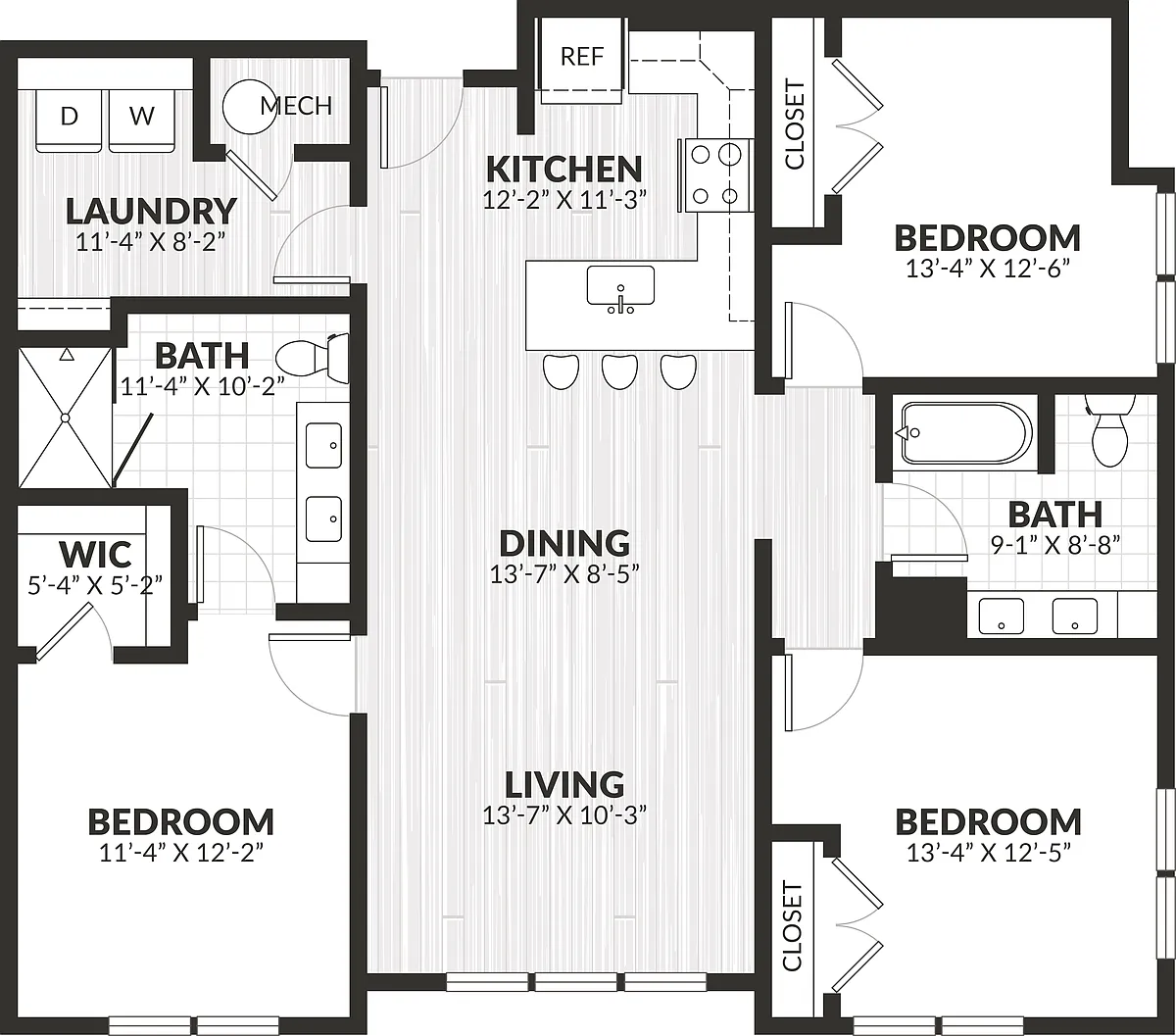 Floor plan 3 Bed/2 Bath-g1
