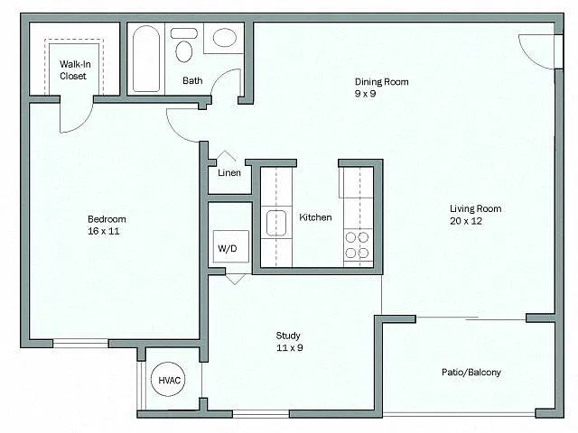 Floor plan Maryland - Study