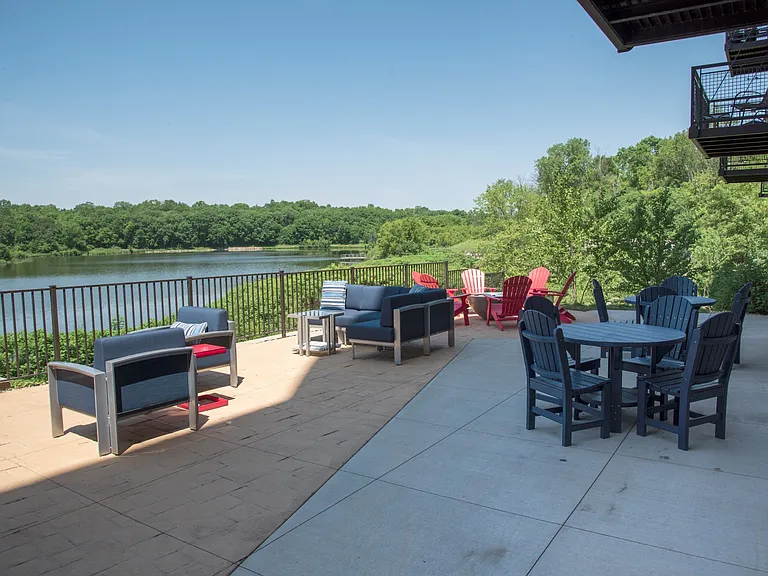 Outdoor Patio overlooking Lake Jonathan