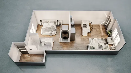 Floor plan 1 Bed 1 Bath