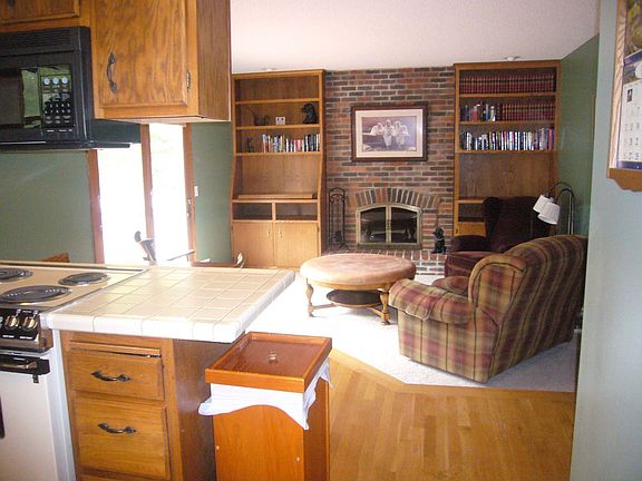View from kitchen of family room
