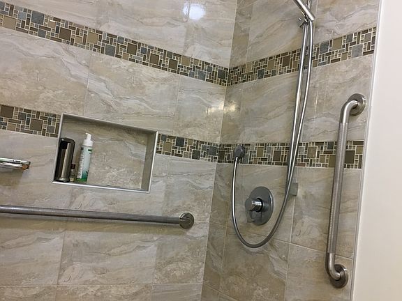 New walk-in shower