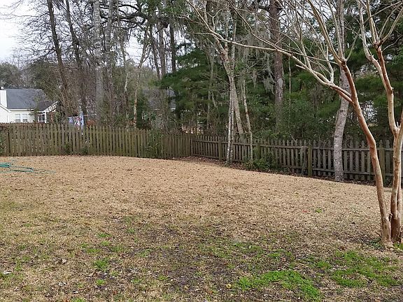 Fenced in back yard
