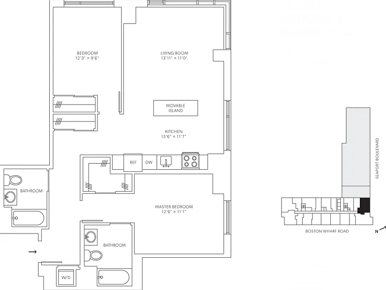 B8 floor plan Watermark Seaport