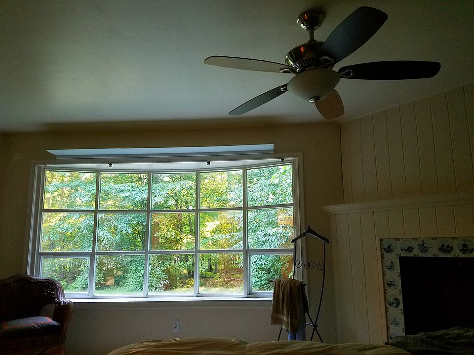 Master bed window-living art