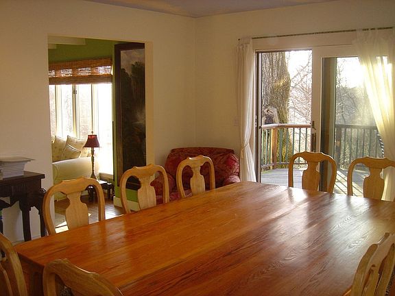 Dining Room wit door to the deck
