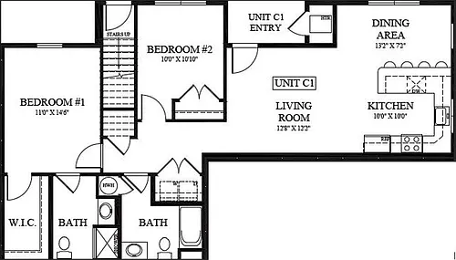 Floor plan Model C1