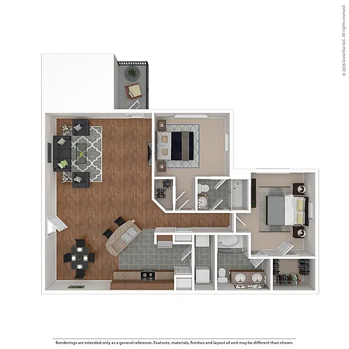 Floor plan The Morgan - 2 BR