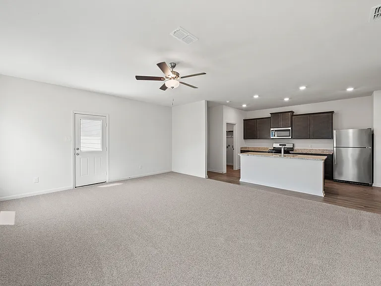 The first floor of the Camelia has a wonderful open-concept layout.