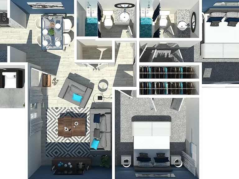 2 Bedroom 3D 1160sqft (1) 2 Bedroom 3D 1160sqft (1)