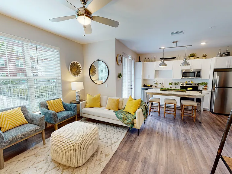 Open living space with private outdoor space