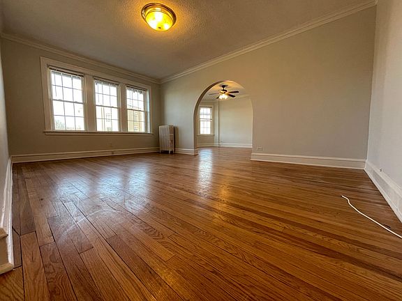 One of two spacious living/dining rooms
