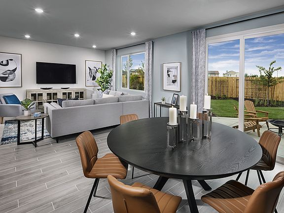 Residence 2 dining room modeled at a nearby Meritage community.