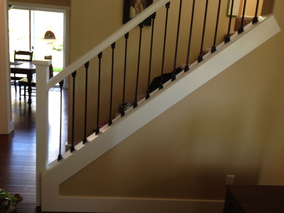 Upgraded stairway rail and trim