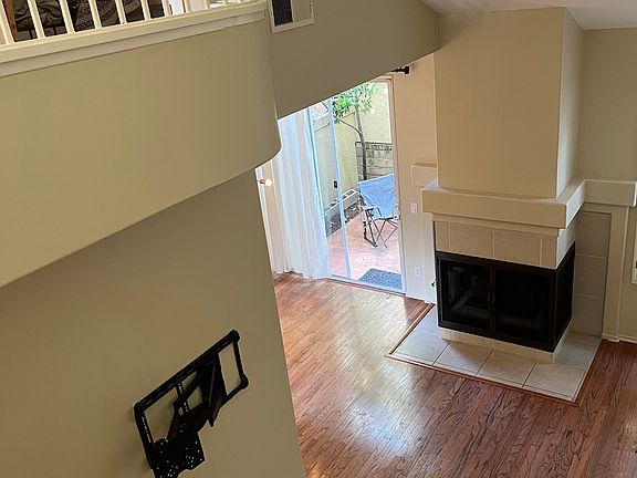 view of downstairs from stairway