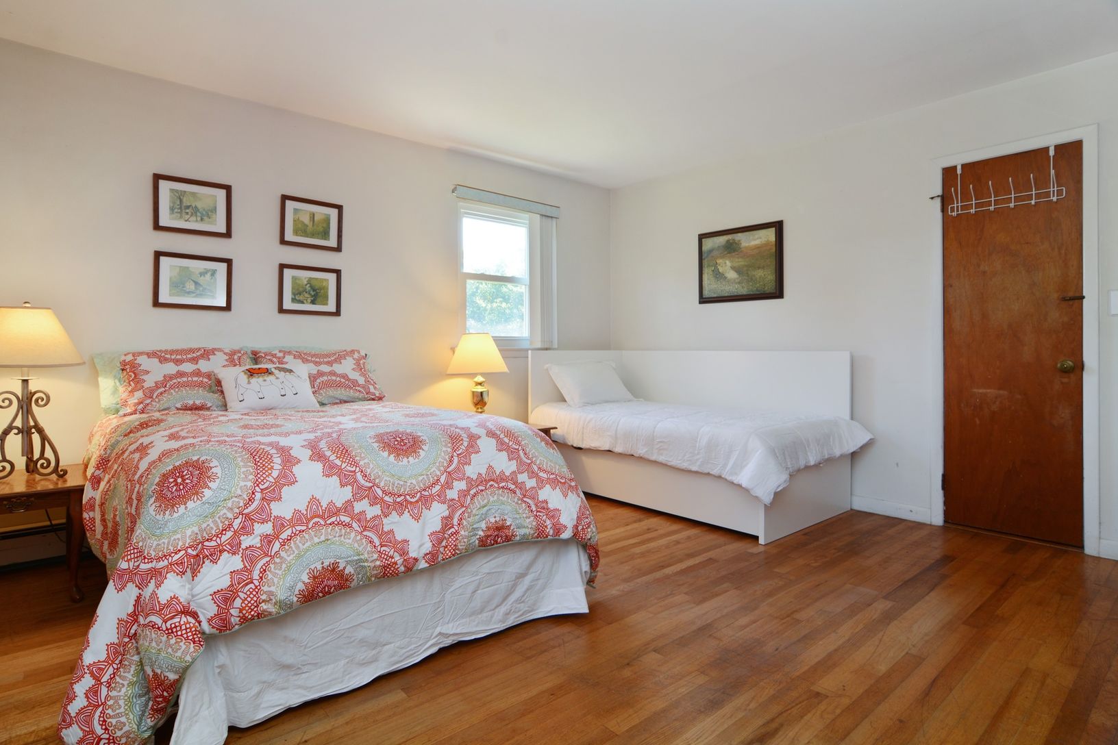 Bedroom one with door to bath