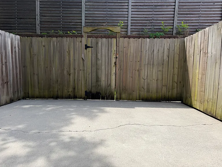 Private, sunny back porch.