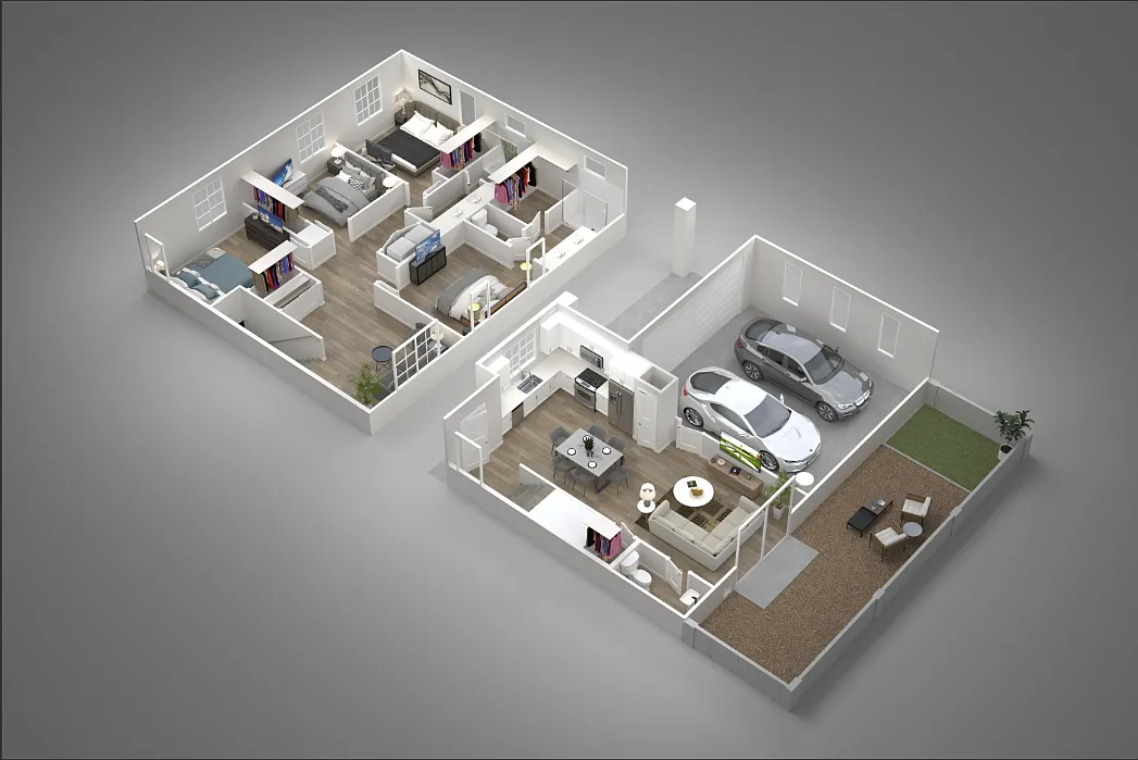 Floor plan 4 Bed / 2.5 Bath