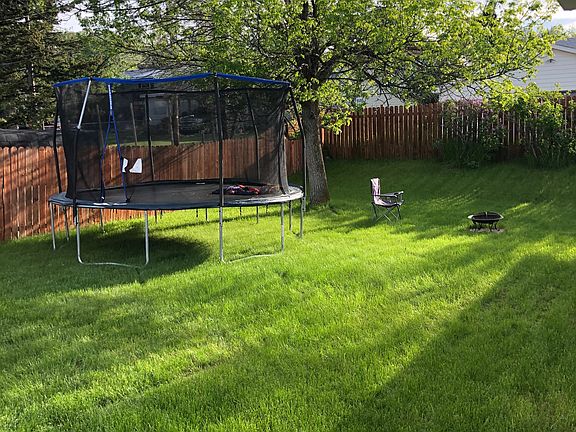 Fenced backyard