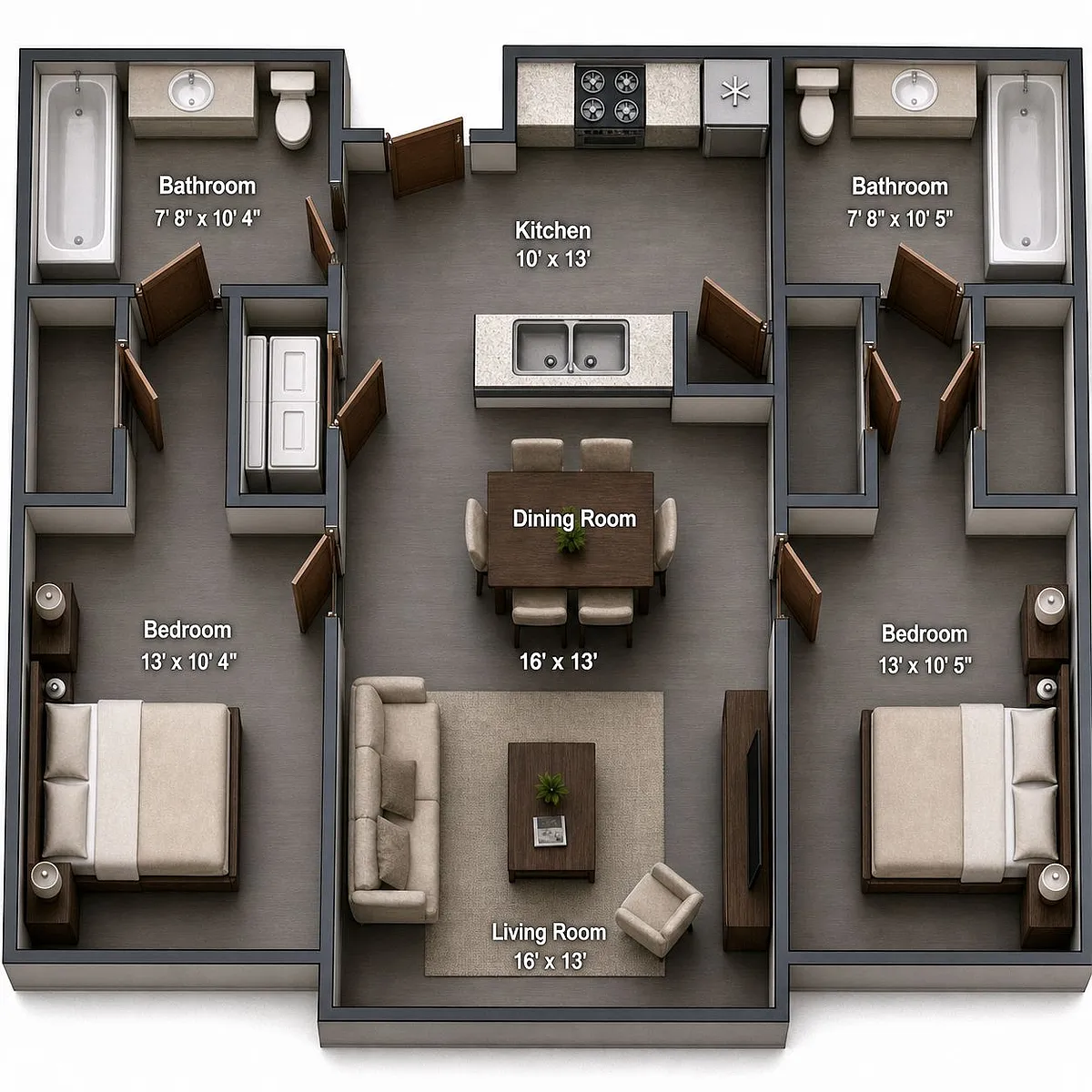 Floor plan 2X2 C